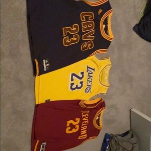 3 pack Lebron cavs/Lakers Jersey